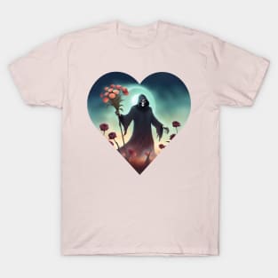 Flowers For You, Love Grim Reaper T-Shirt